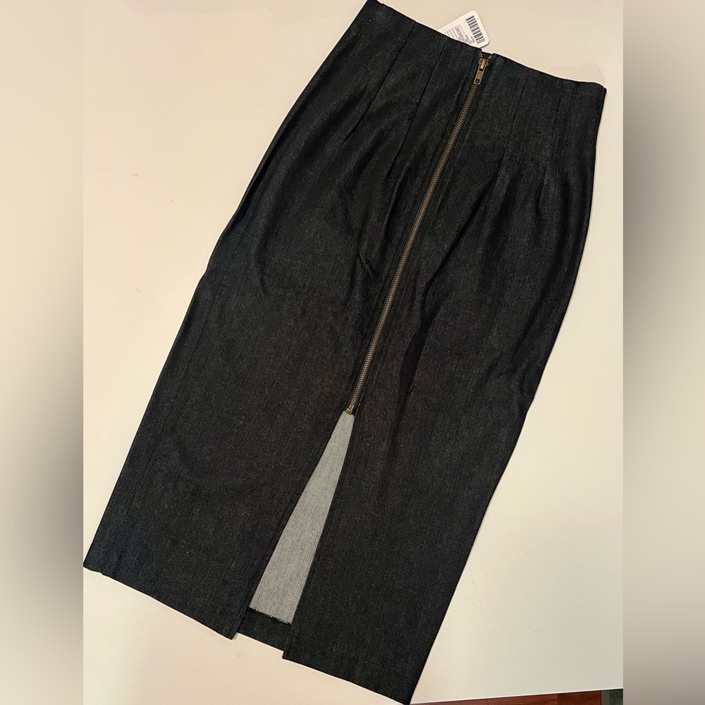 Urban Renewal NWT Remnants Denim MIDI Skirt Urban Outfitters UO